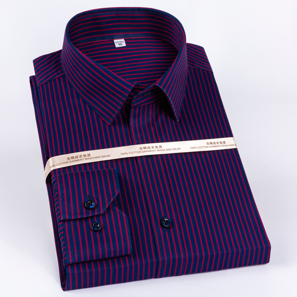 Dress Shirt Non-Iron - Men's Premium Non-Iron Pure Cotton Long