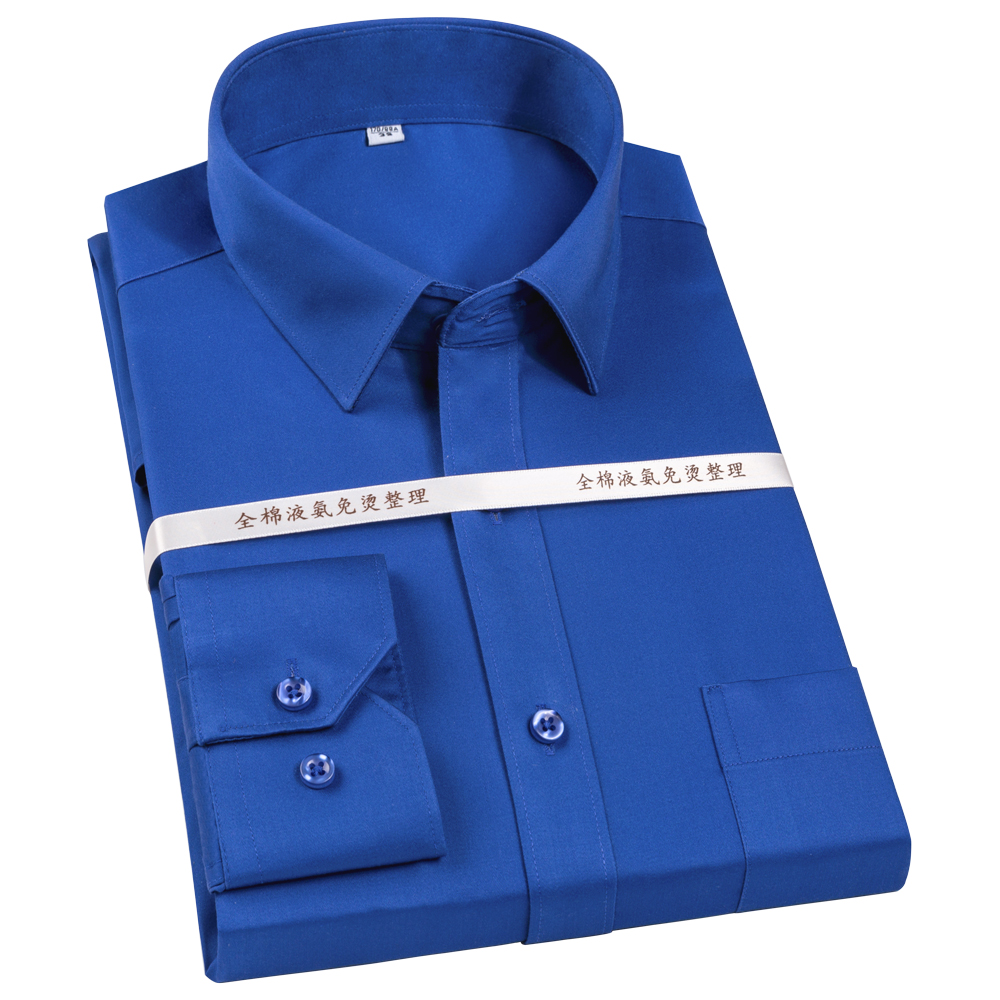 Dress Shirt Non-Iron - Men's Non-Iron Mercerized Cotton Long Sleeve