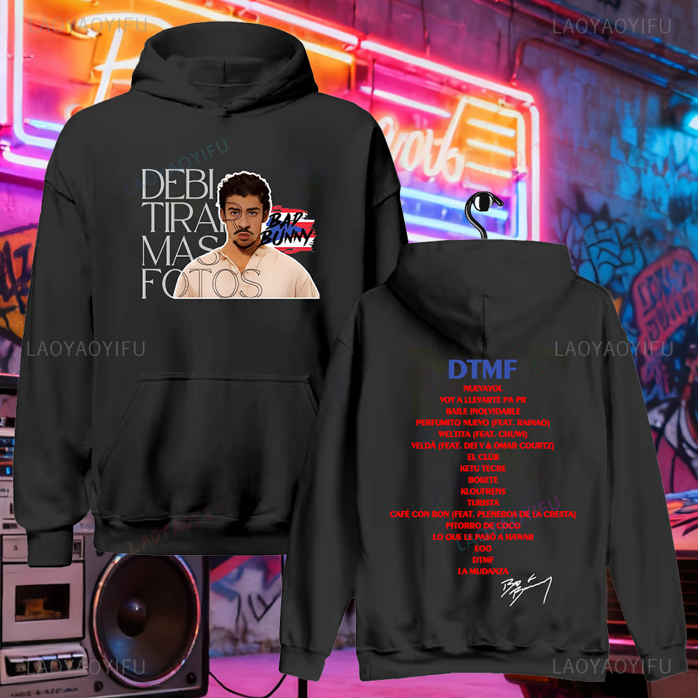 Men'S Fashion For 70 Year Old - Bad Bunny Album DTMF Print Pullover