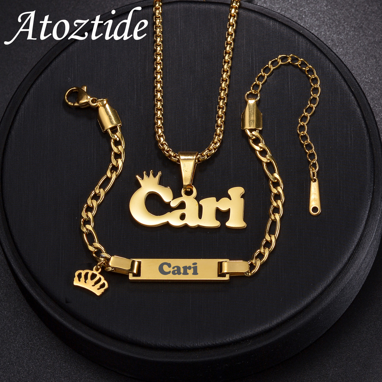 Men'S Fashion Jewelry Bracelets - Atoztide Personalized Custom Names Necklace Bracelet