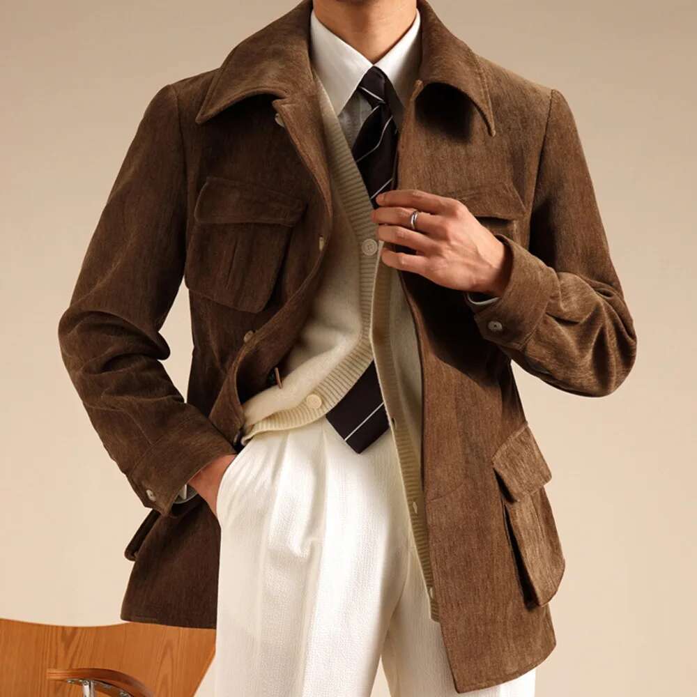Men'S Fashion For 70 Year Old - Luxury Italian Fashion Lapel Top Male