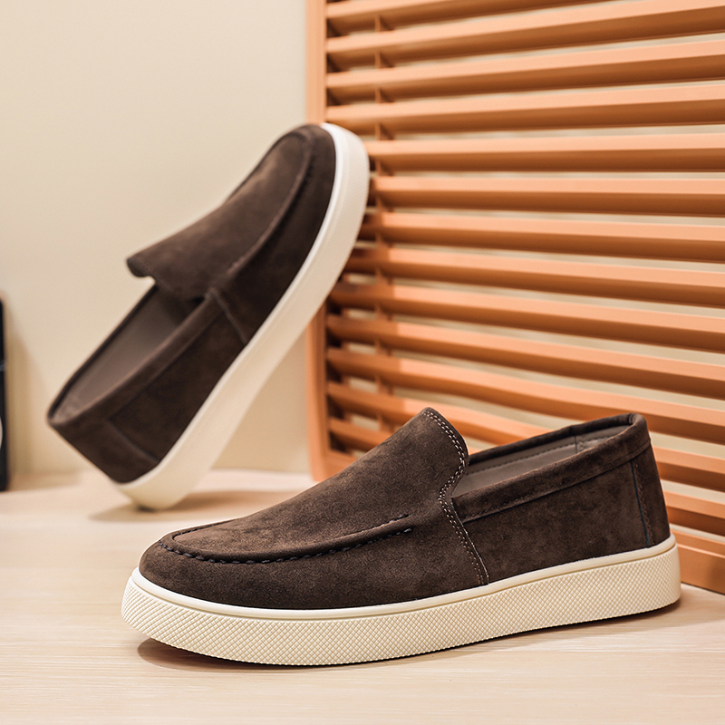 Men's Casual Shoes Suede Leath - Men'S Fashion Loafers Shoes ulasan dan harga