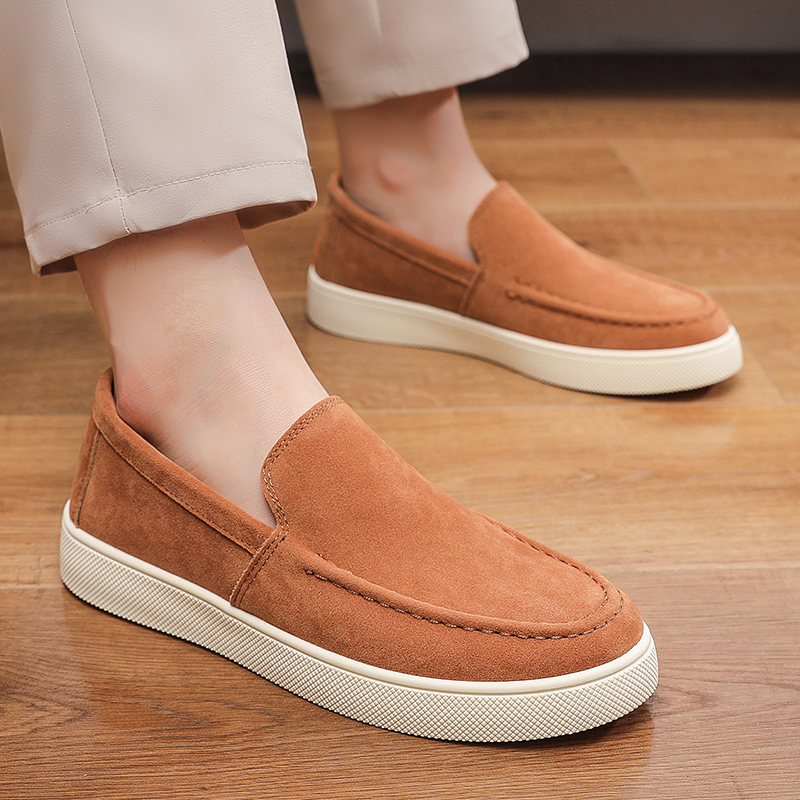 Men's Casual Shoes Suede Leath - Men'S Fashion Loafers Shoes ulasan dan harga