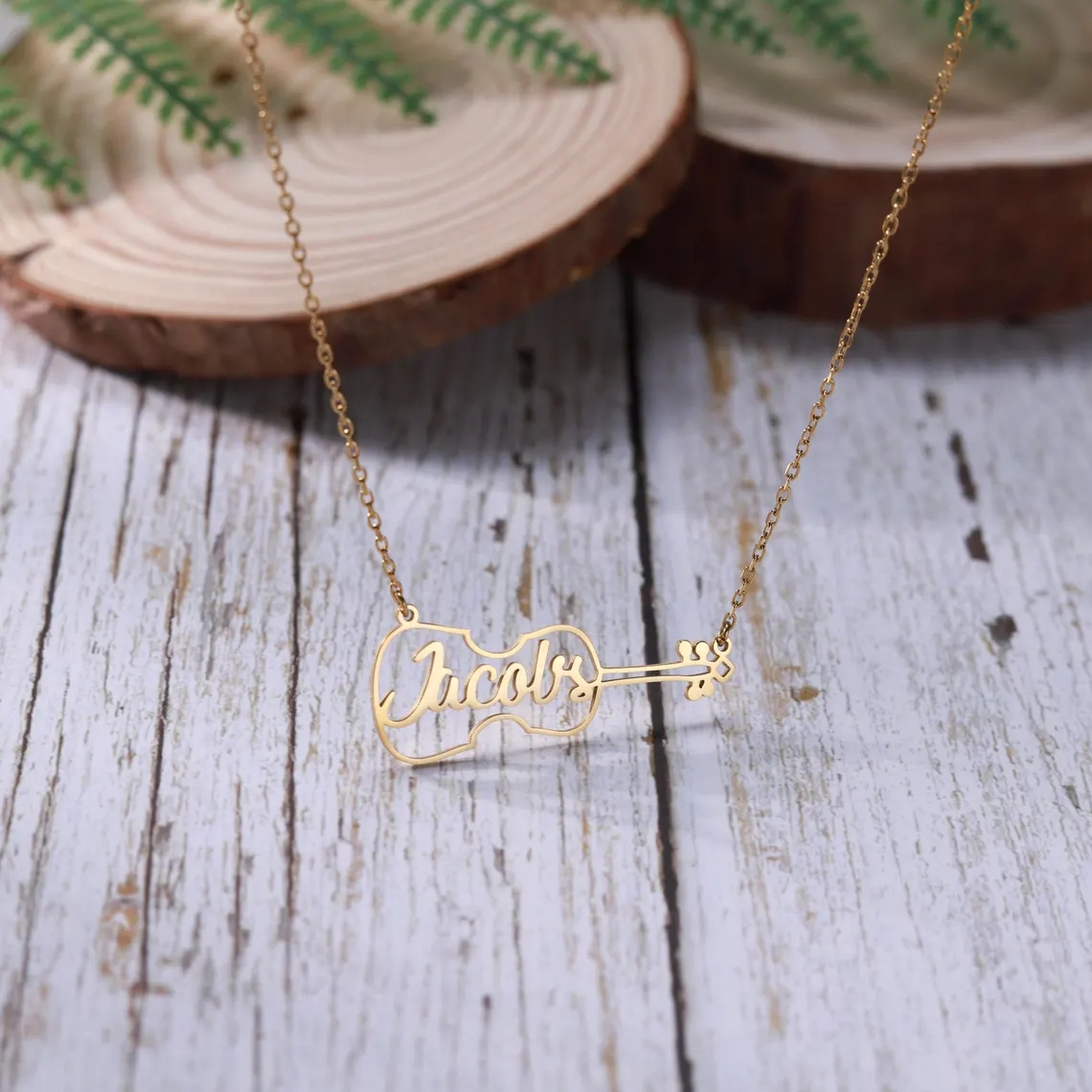 Customized Name Guitar Pendant - Men'S Fashion Jewelry Bracelets ulasan dan harga