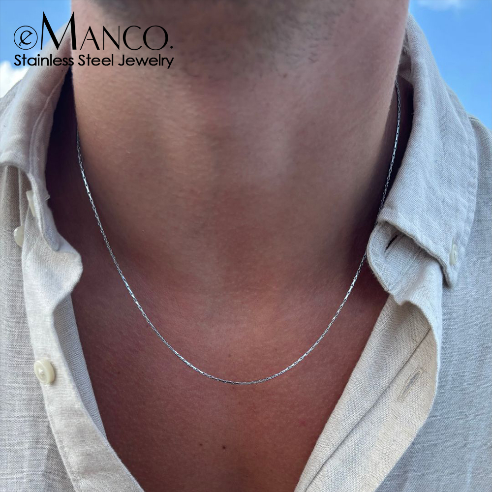 eManco New Wire Chain Necklace - Men'S Fashion For 70 Year Old ulasan dan harga
