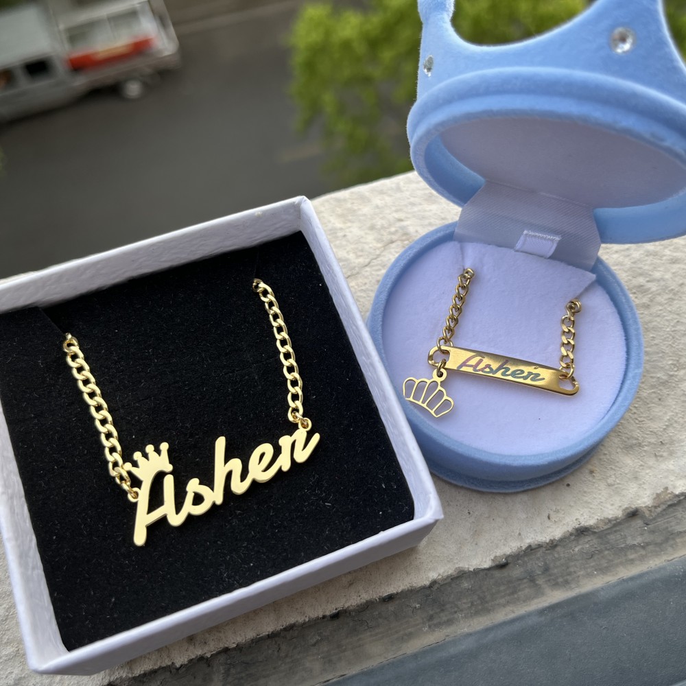 DUOYING Custom Name Necklace F - Men'S Fashion Jewelry Bracelets ulasan dan harga