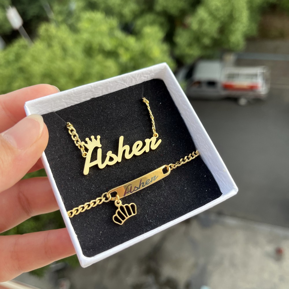 DUOYING Custom Name Necklace F - Men'S Fashion Jewelry Bracelets ulasan dan harga