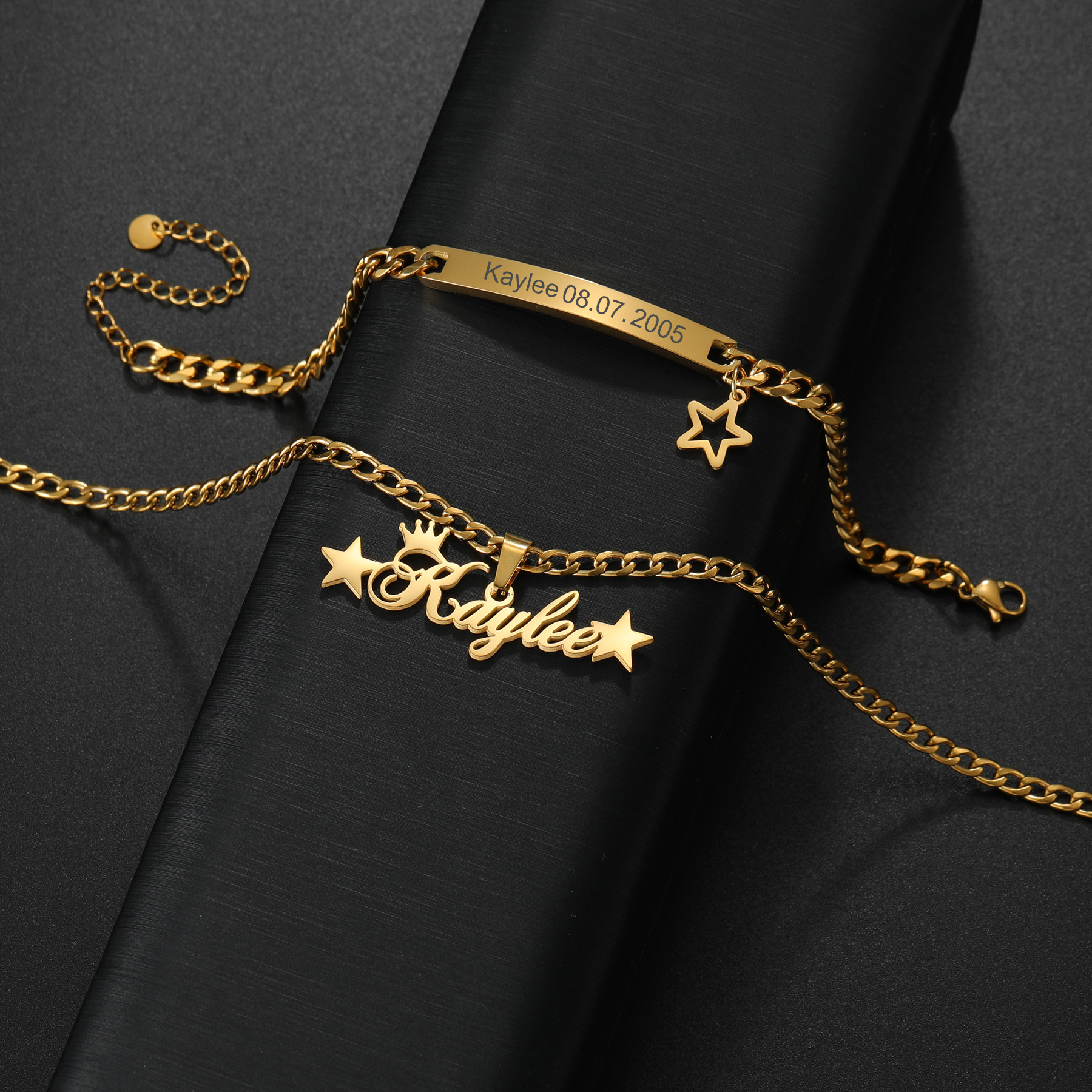 Customized Name Necklace Brace - Men'S Fashion Jewelry Bracelets ulasan dan harga