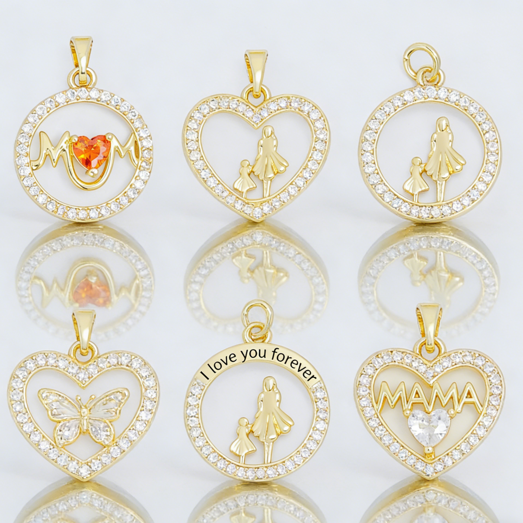 2Pcs Pendants Brass Mom Mother - Men'S Fashion Jewelry Bracelets ulasan dan harga