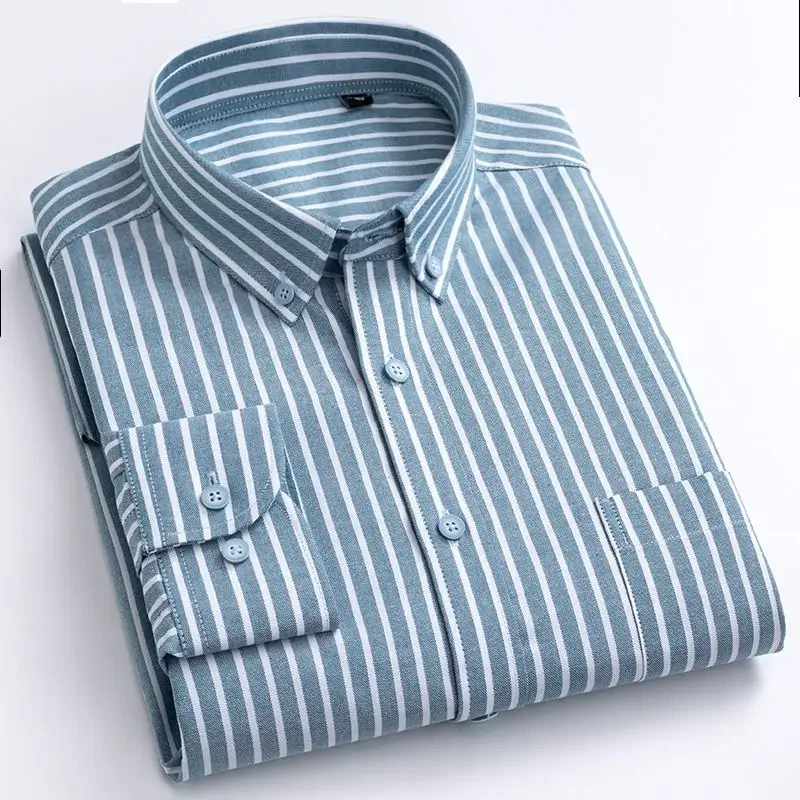 Cotton Plaid Shirts for Men Bl - Dress Shirt Non-Iron ulasan dan harga