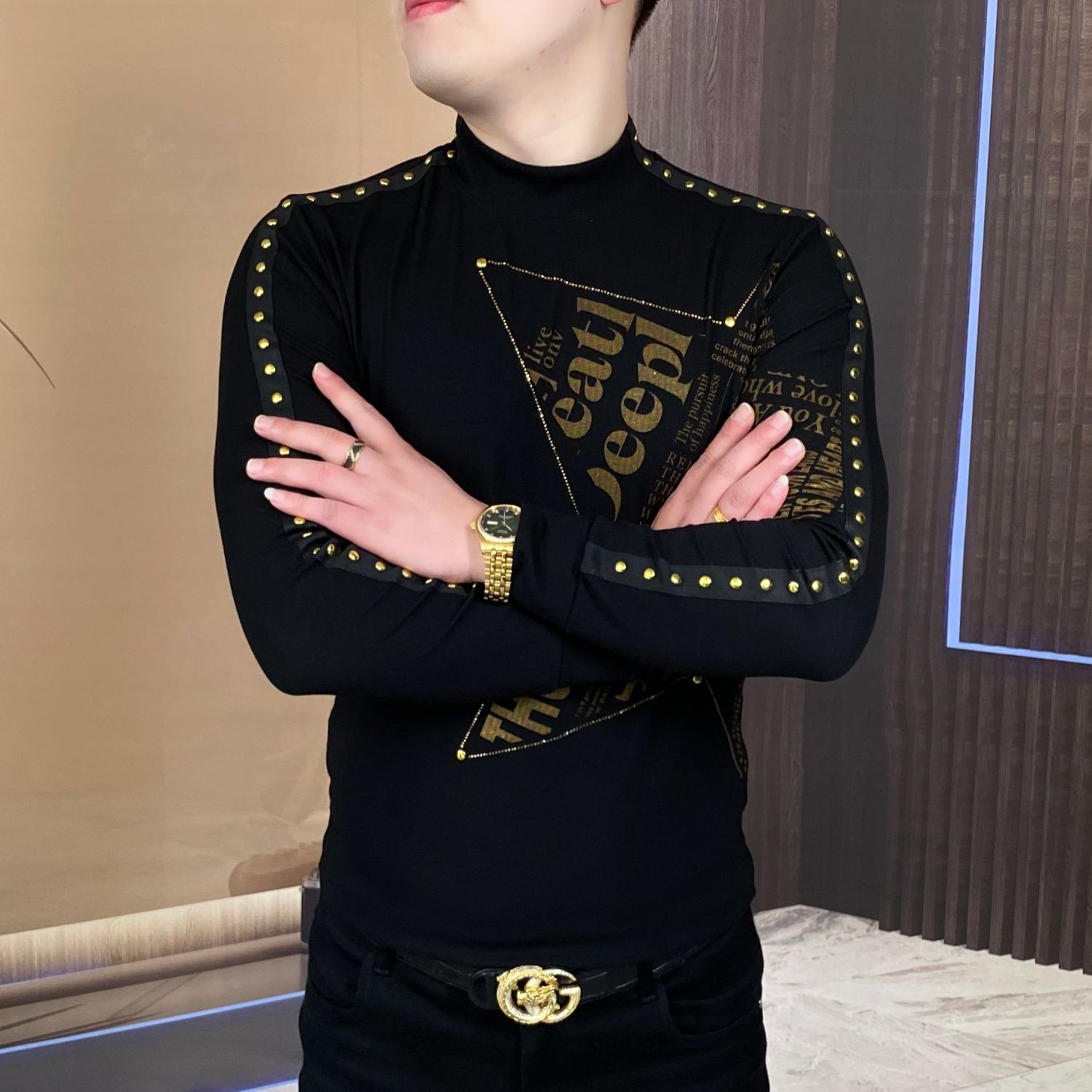 New long-sleeved tops for fash - Men'S Fashion T Shirts ulasan dan harga