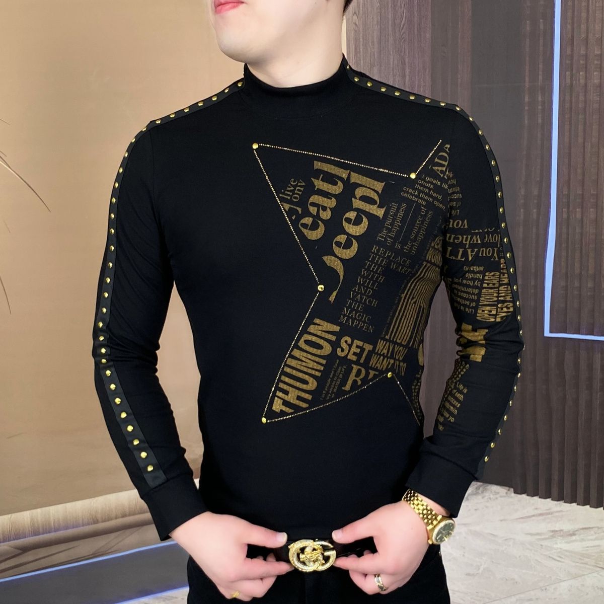 New long-sleeved tops for fash - Men'S Fashion T Shirts ulasan dan harga