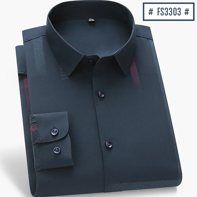 Men Dress Shirts Long Sleeve S - Dress Shirt Non-Iron ulasan dan harga