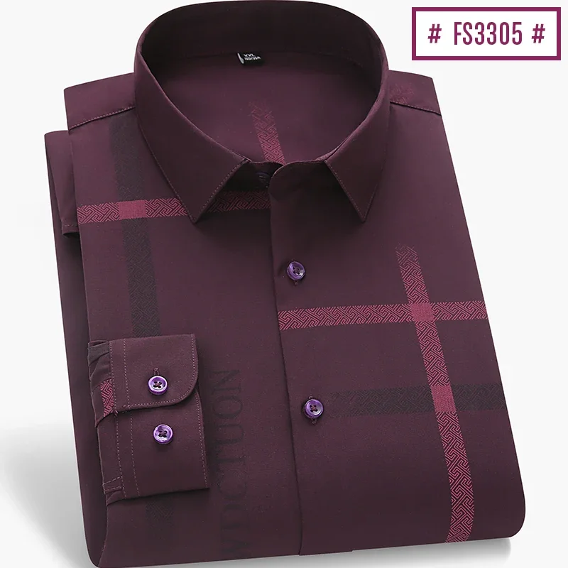 Men Dress Shirts Long Sleeve S - Dress Shirt Non-Iron ulasan dan harga