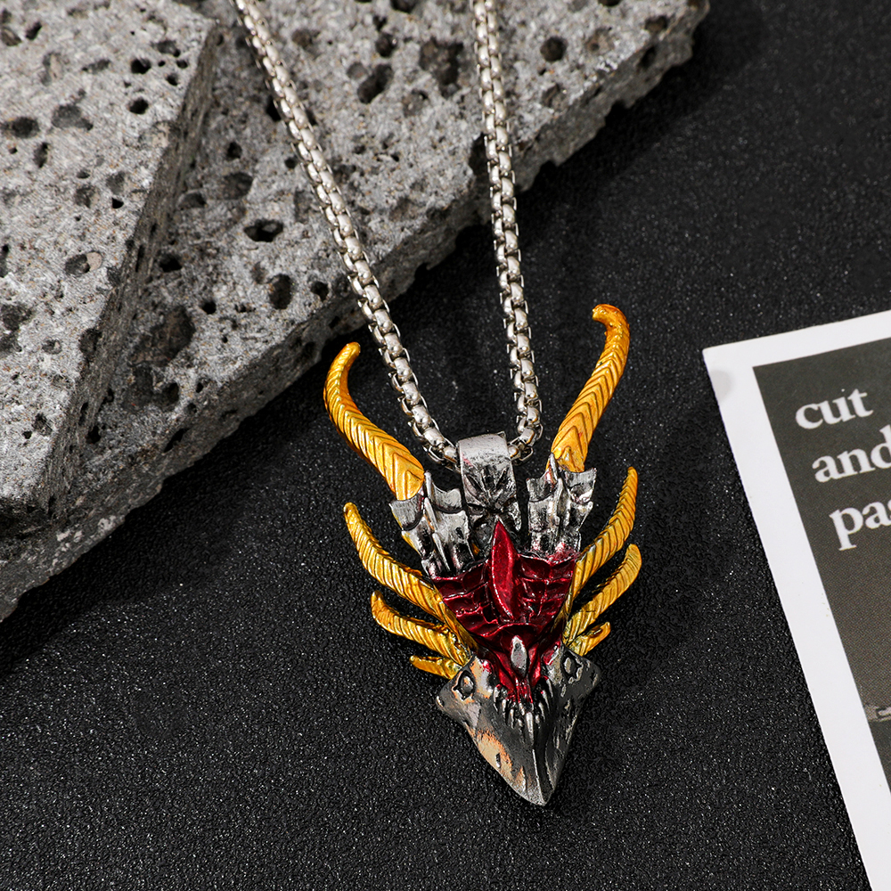 Retro Hip-Hop Evil Dragon Head - Men'S Fashion Model ulasan dan harga
