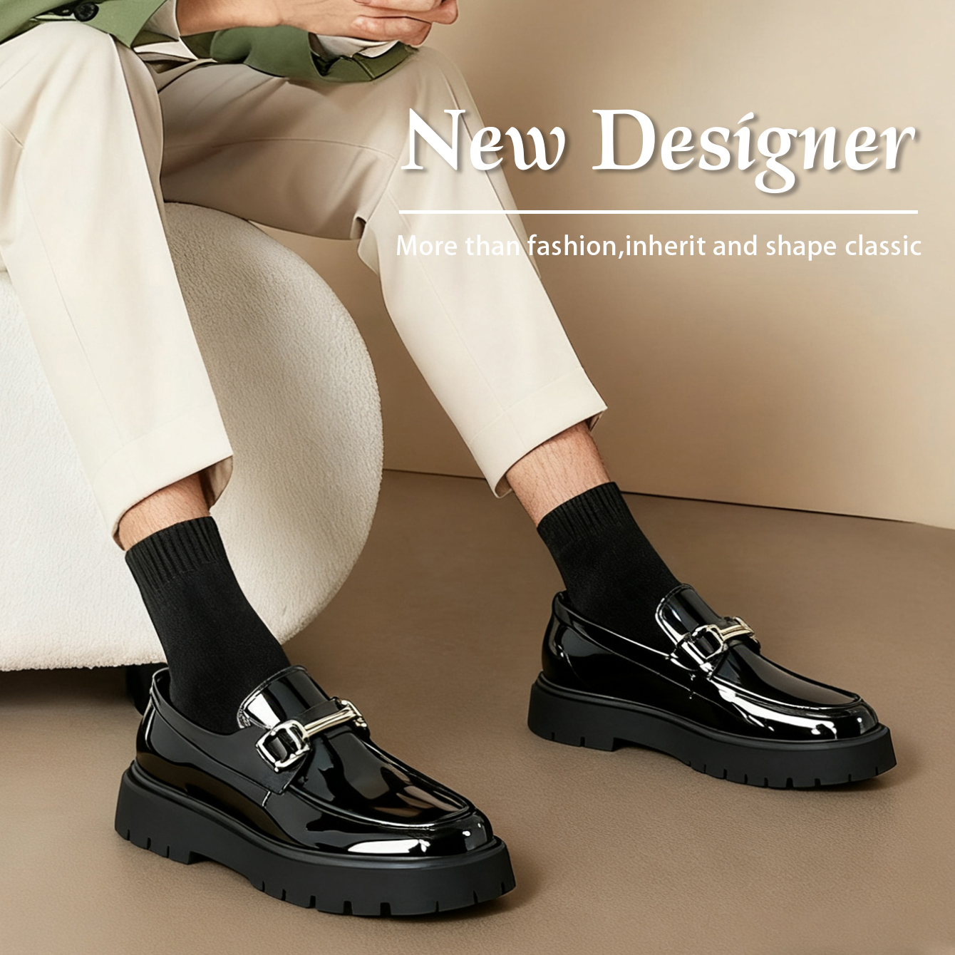 Fashion Classic Thick Sole Men - Men'S Fashion Loafers Shoes ulasan dan harga