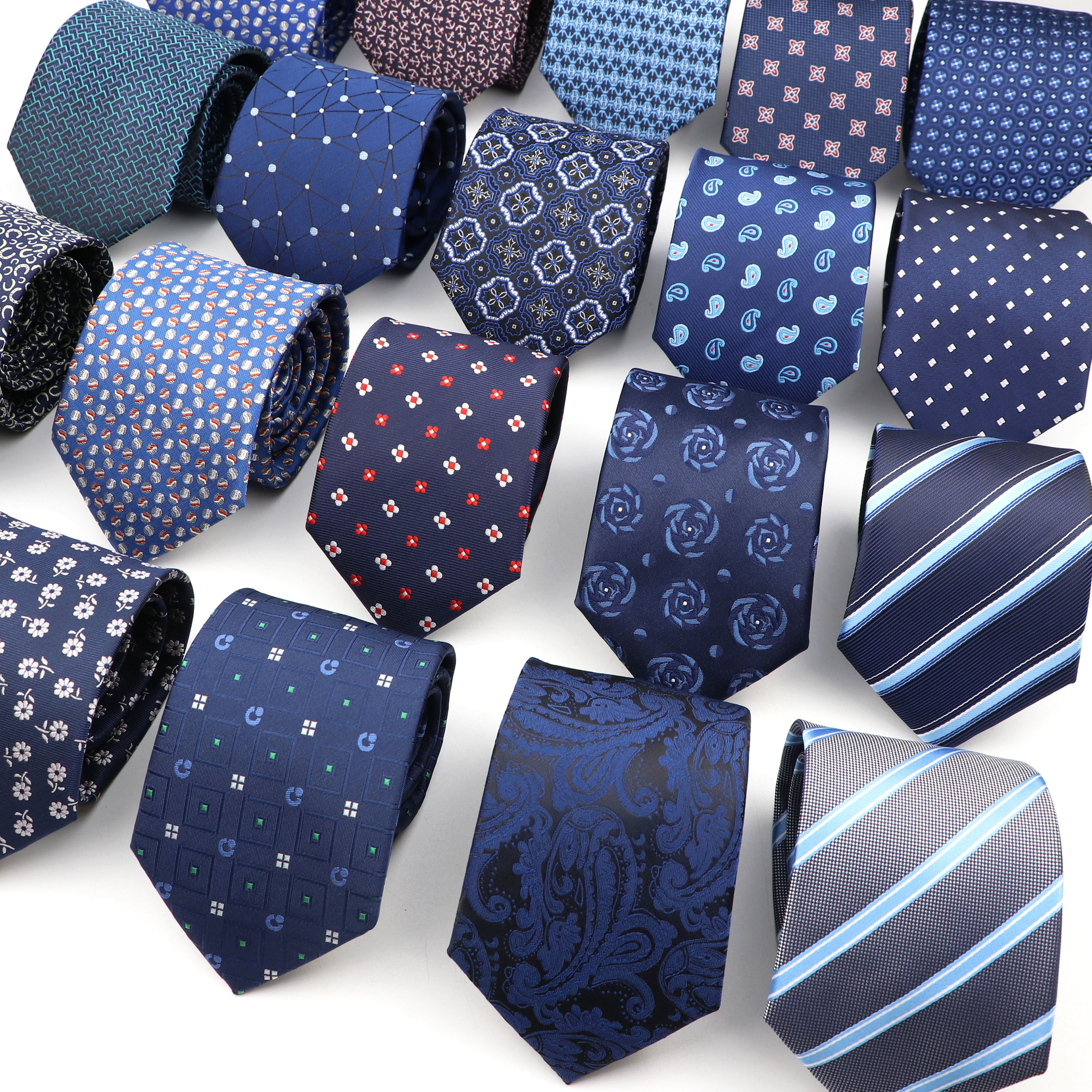 Classic Blue Red Gray Men's Ti - Mens Fashion Dress Shirts ulasan dan harga