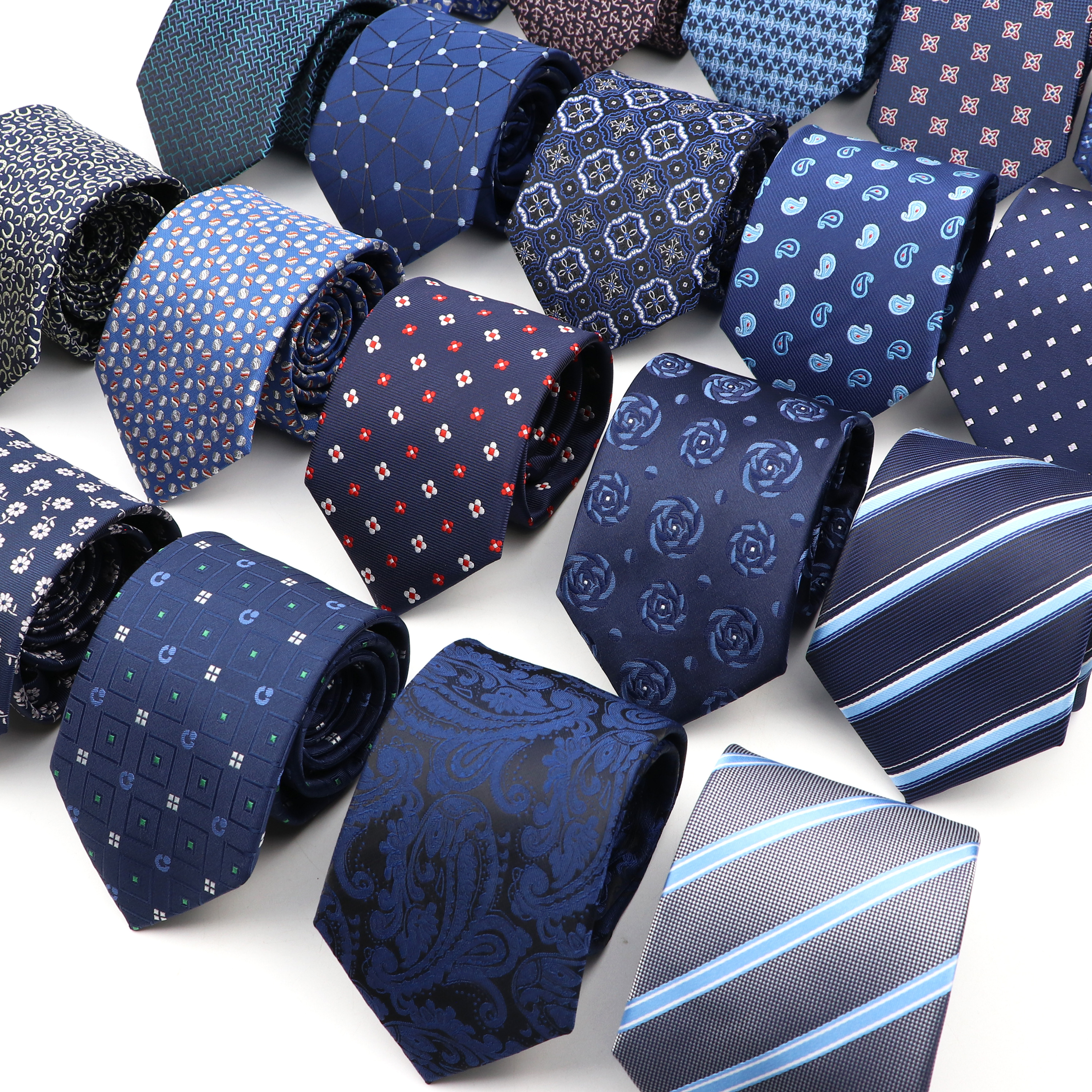 Classic Blue Red Gray Men's Ti - Mens Fashion Dress Shirts ulasan dan harga