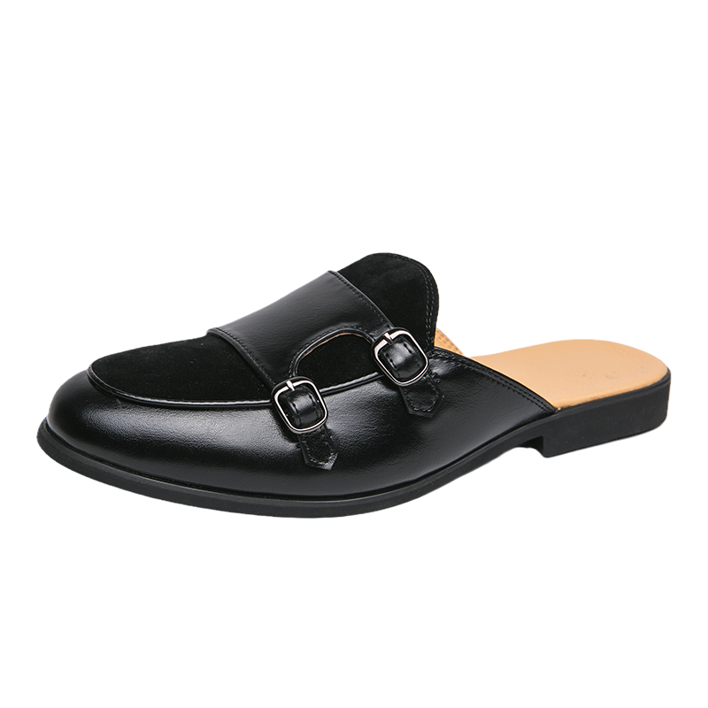 Fashion Black Green Monk Strap - Men'S Fashion Loafers Shoes ulasan dan harga