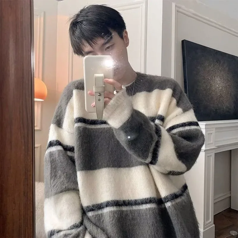 Striped Ladies Sweater Autumn  - Men'S Fashion For 70 Year Old ulasan dan harga