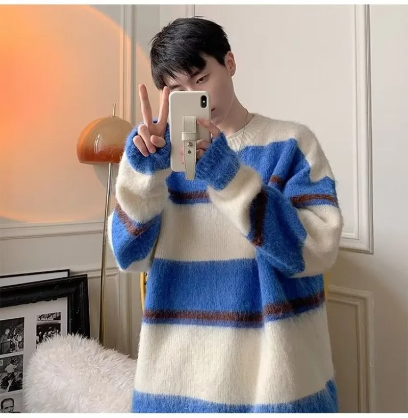 Striped Ladies Sweater Autumn  - Men'S Fashion For 70 Year Old ulasan dan harga