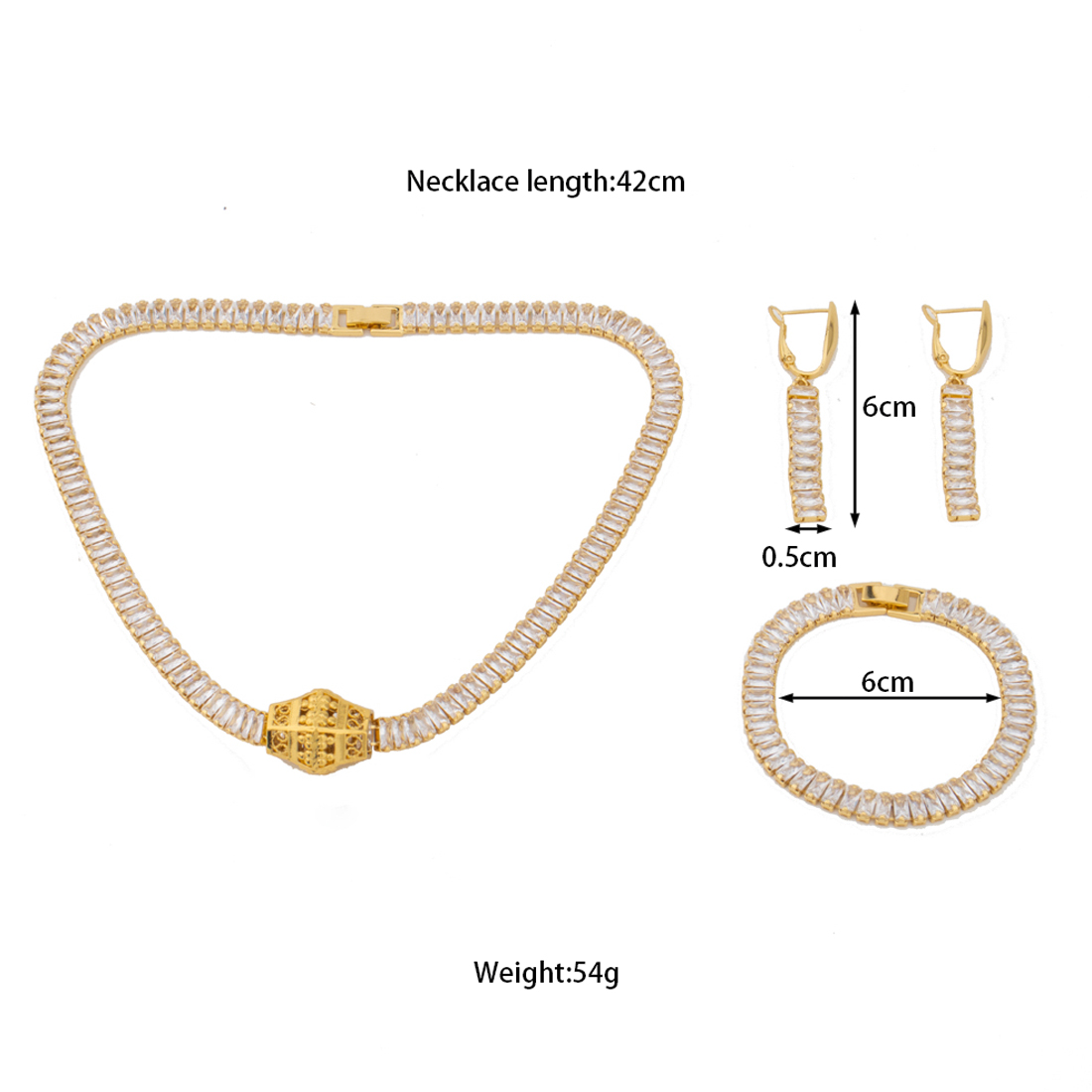 3Pcs France Sparkling Earring, - Men'S Fashion Today ulasan dan harga