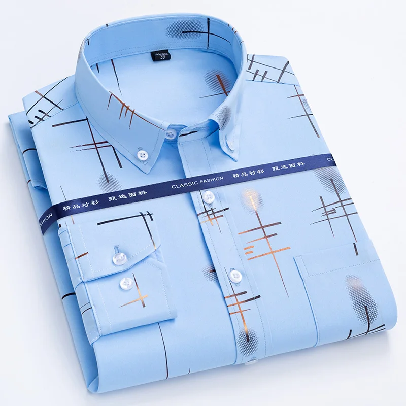 2024  Men's Dress Shirts Sprin - Dress Shirt Non-Iron ulasan dan harga