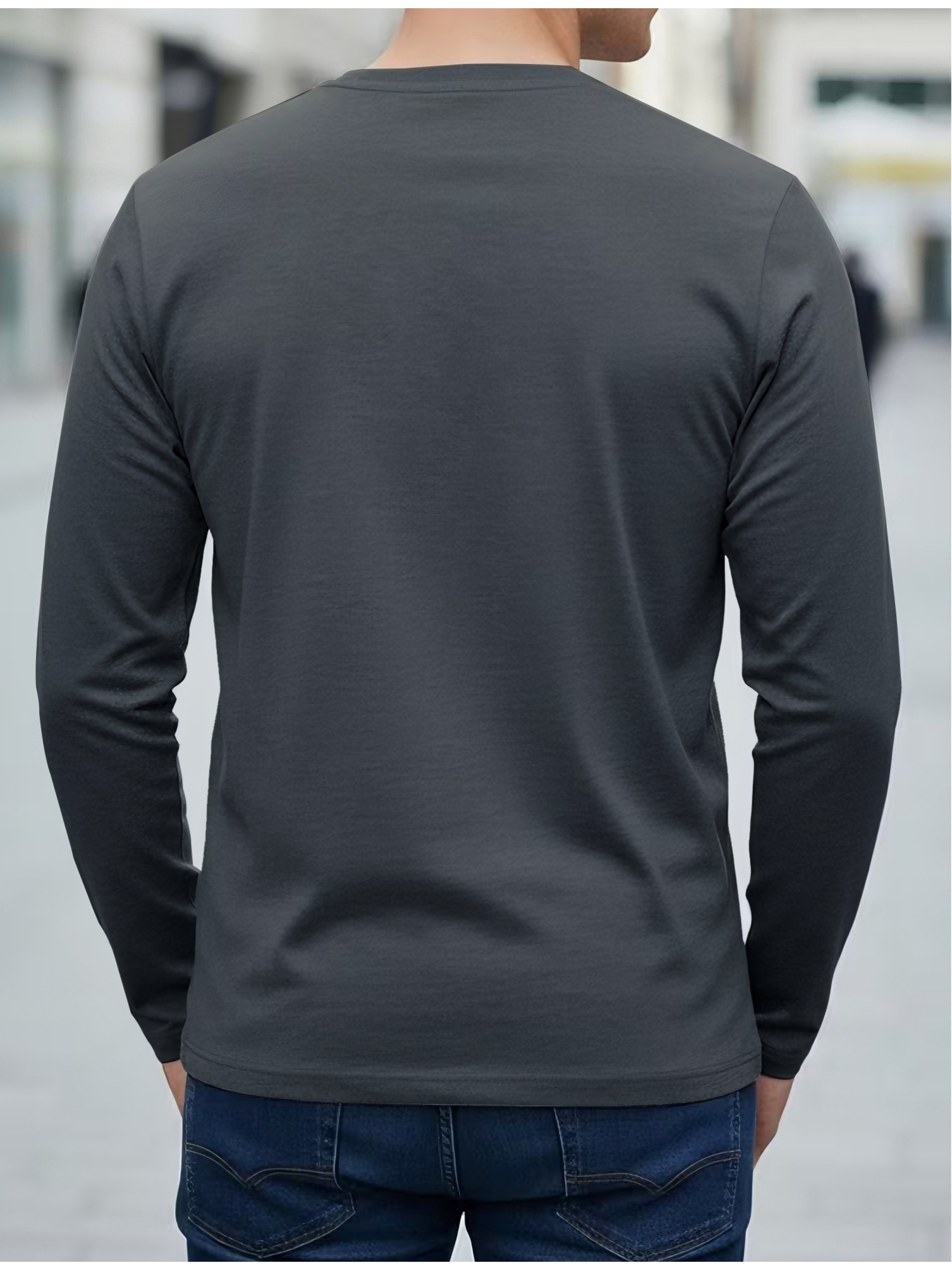 100% pure cotton men's long sl - Men'S Fashion T Shirts ulasan dan harga
