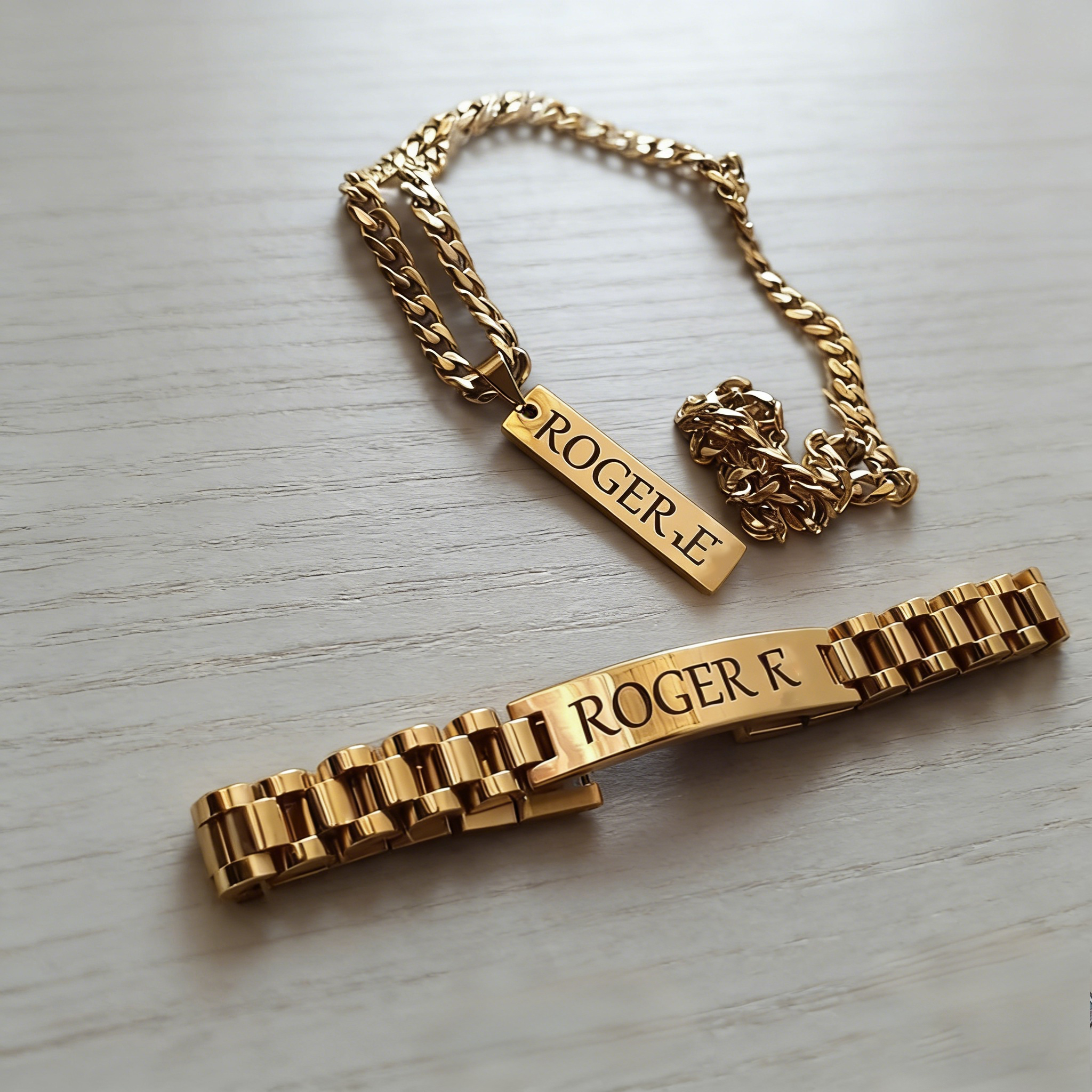 Haiyufly Punk Engrave Name Nec - Men'S Fashion Jewelry Bracelets ulasan dan harga