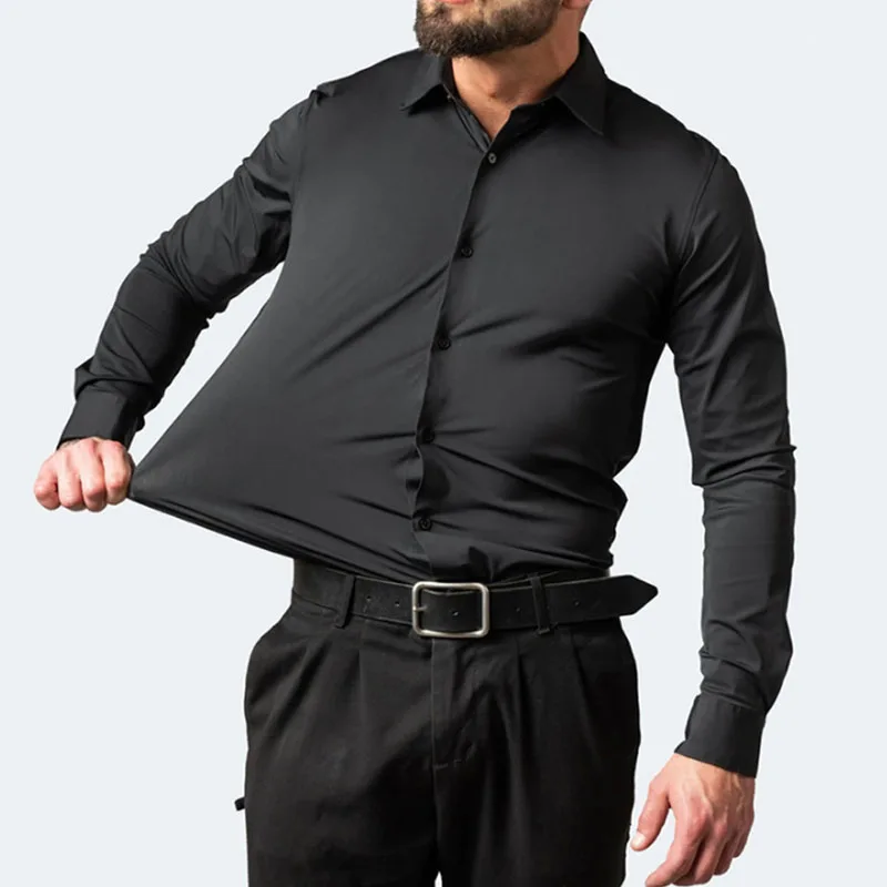 6xl summer black White Oversiz - Dress Shirt Non-Iron ulasan dan harga