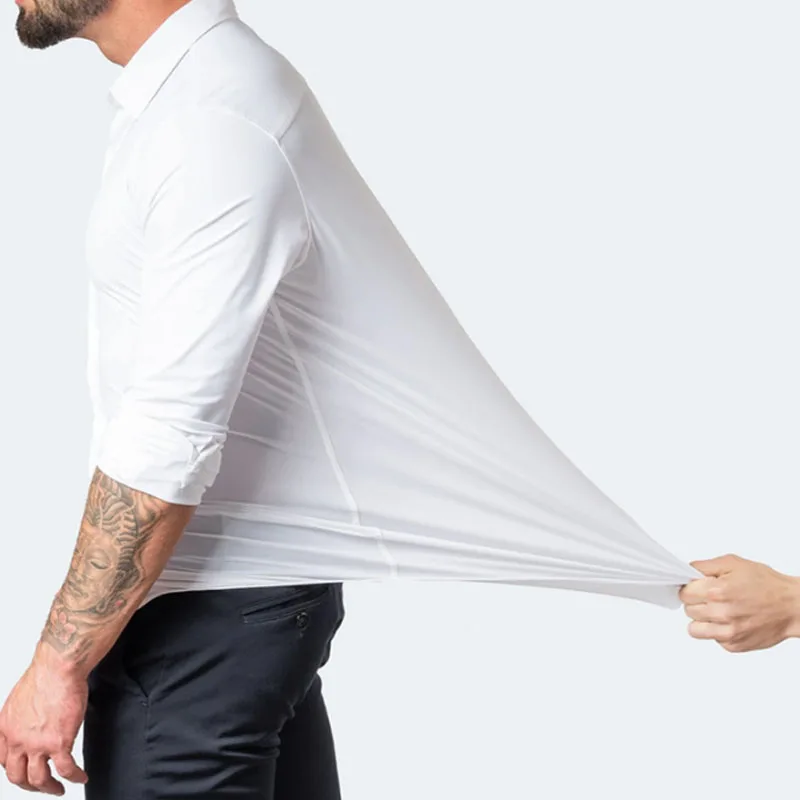 6xl summer black White Oversiz - Dress Shirt Non-Iron ulasan dan harga