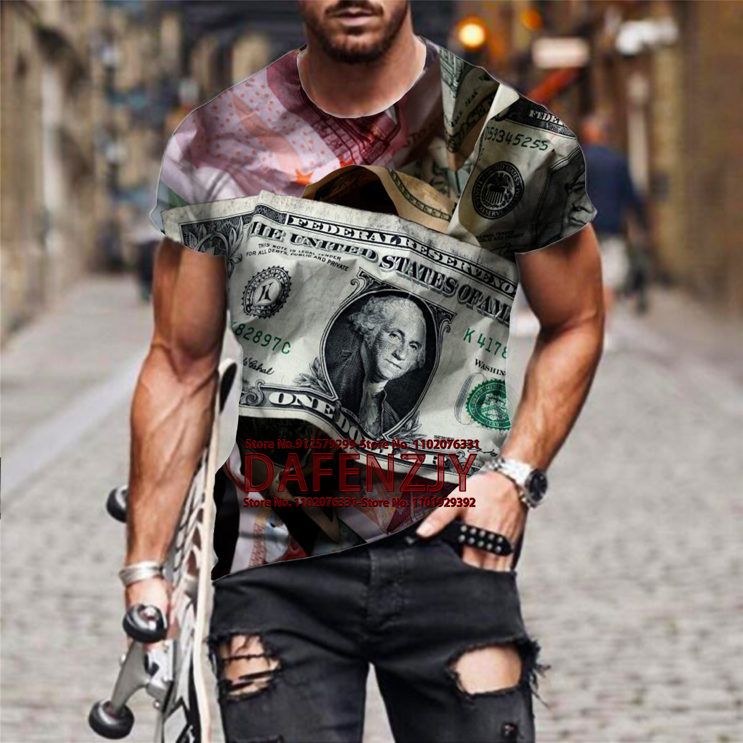 Men's 3d T Shirt American Doll - Mens Fashion Dress Shirts ulasan dan harga