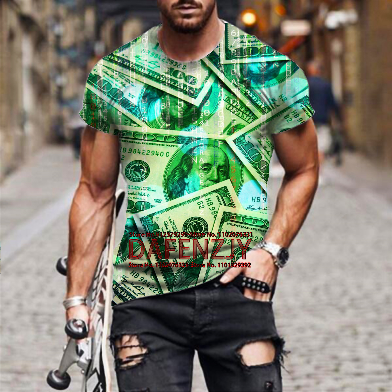 Men's 3d T Shirt American Doll - Mens Fashion Dress Shirts ulasan dan harga