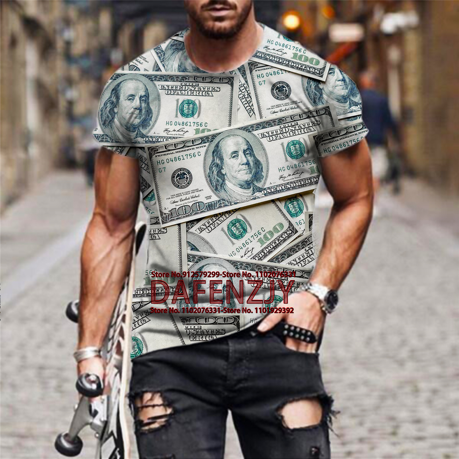 Men's 3d T Shirt American Doll - Mens Fashion Dress Shirts ulasan dan harga