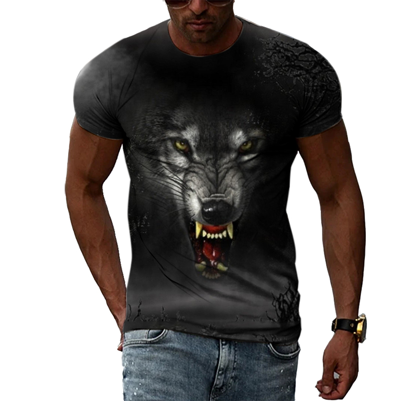 Casual Men's Animal Print T-sh - Mens Fashion Dress Shirts ulasan dan harga