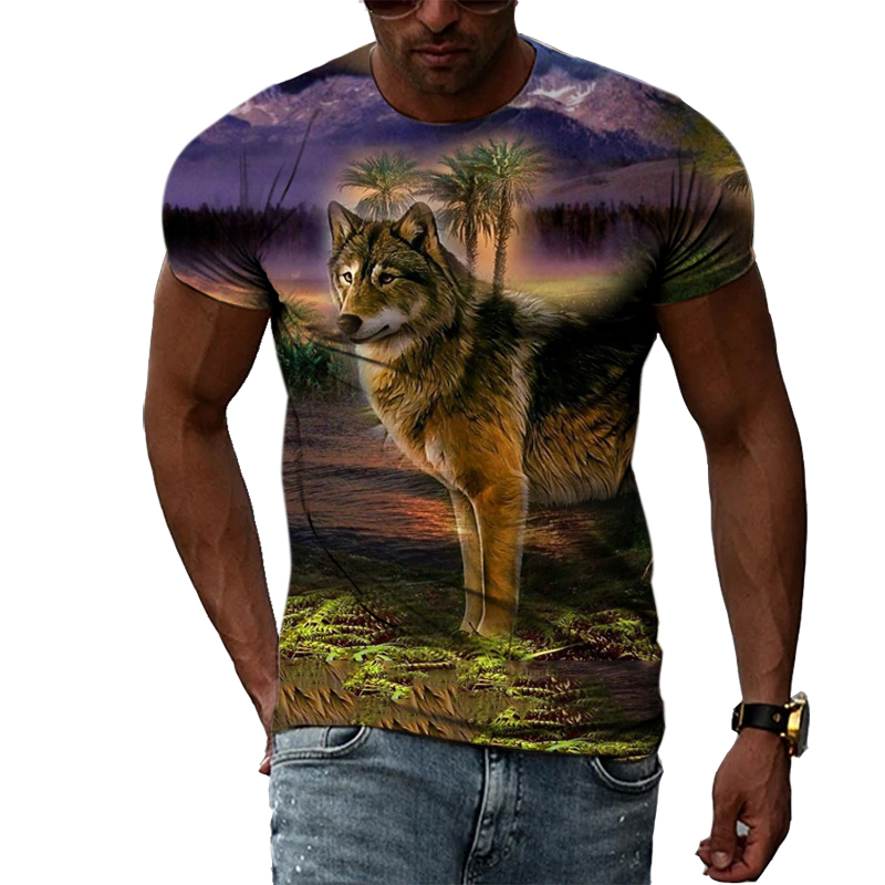 Casual Men's Animal Print T-sh - Mens Fashion Dress Shirts ulasan dan harga