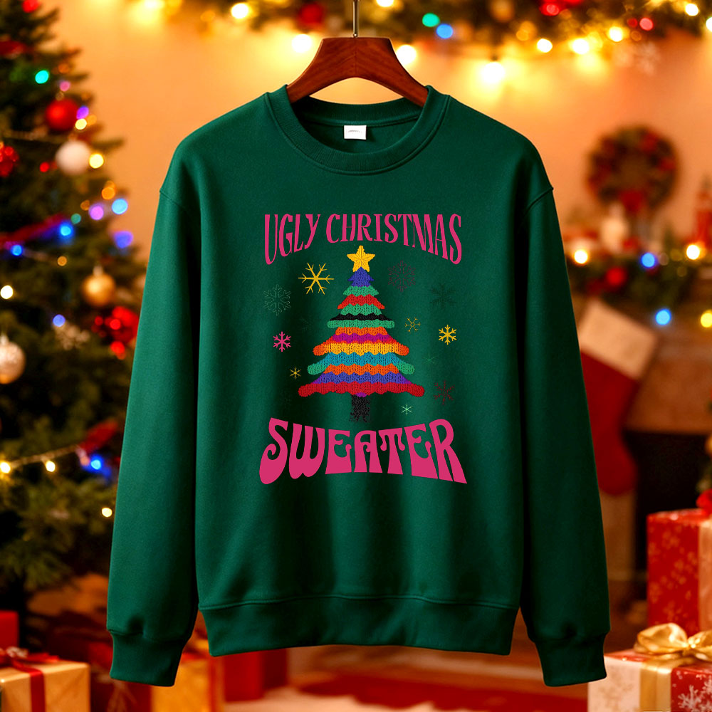 Ugly Christmas Sweater Tree Sw - Men'S Fashion For 70 Year Old ulasan dan harga