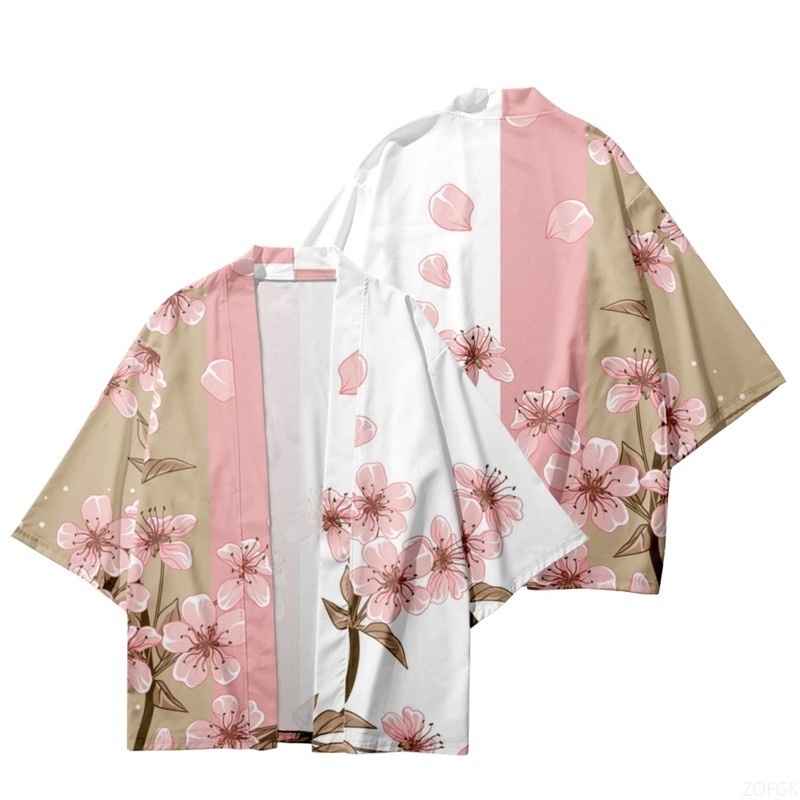 Summer Women Flower Print Kimo - Men'S Fashion Model ulasan dan harga