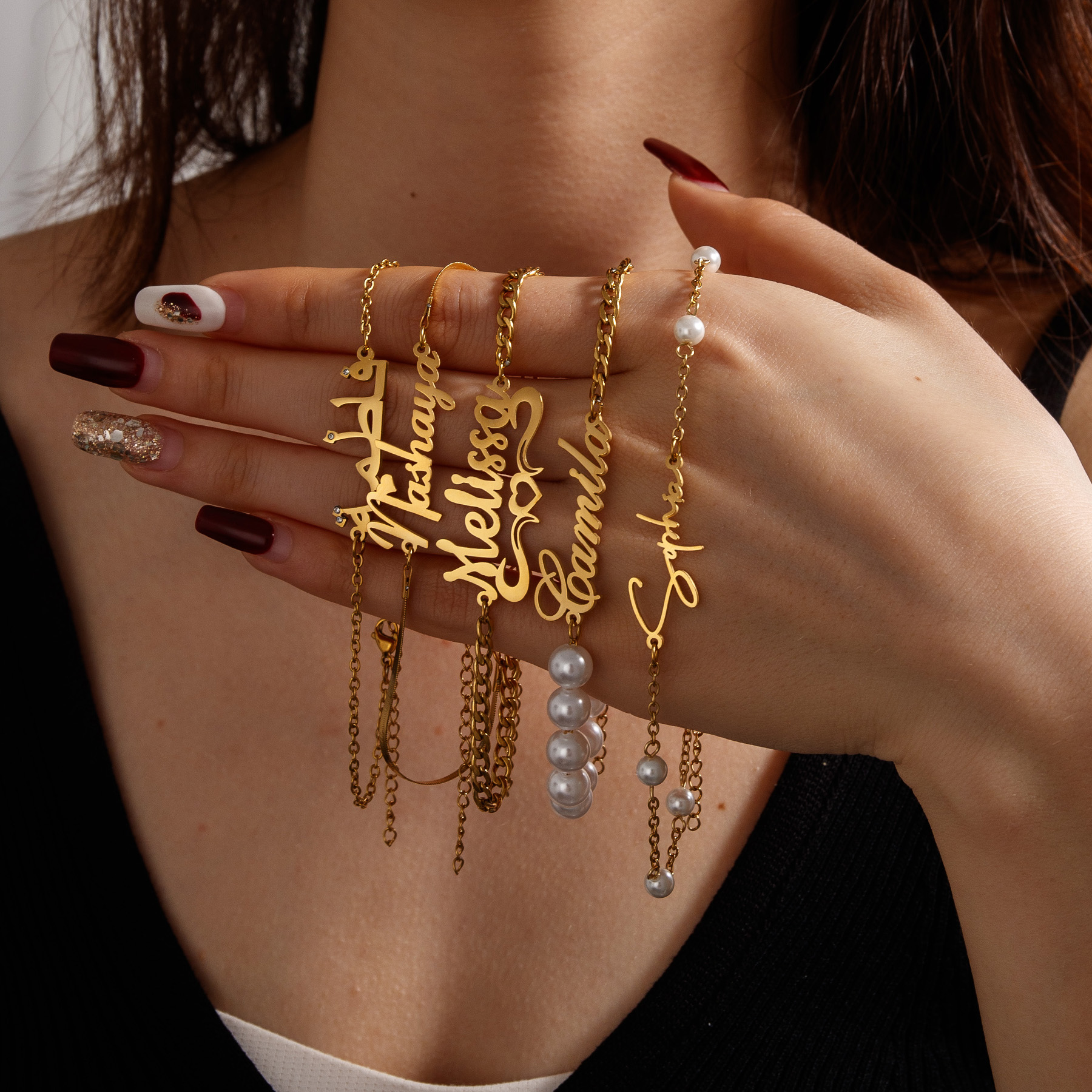 Atoztide Custom Name Necklace  - Men'S Fashion Jewelry Bracelets ulasan dan harga