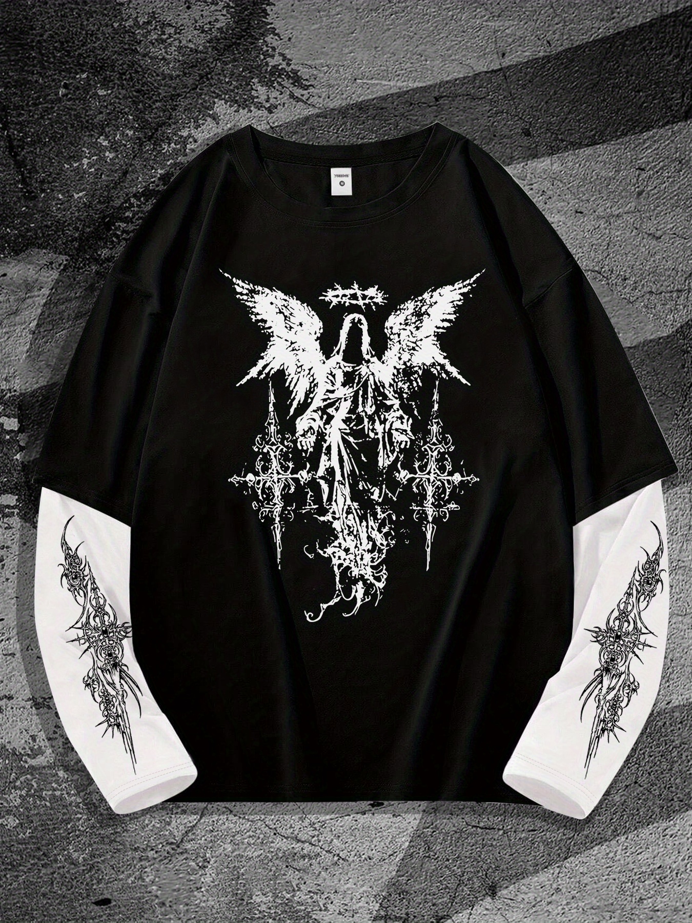 New men's long-sleeved T-shirt - Men'S Fashion T Shirts ulasan dan harga