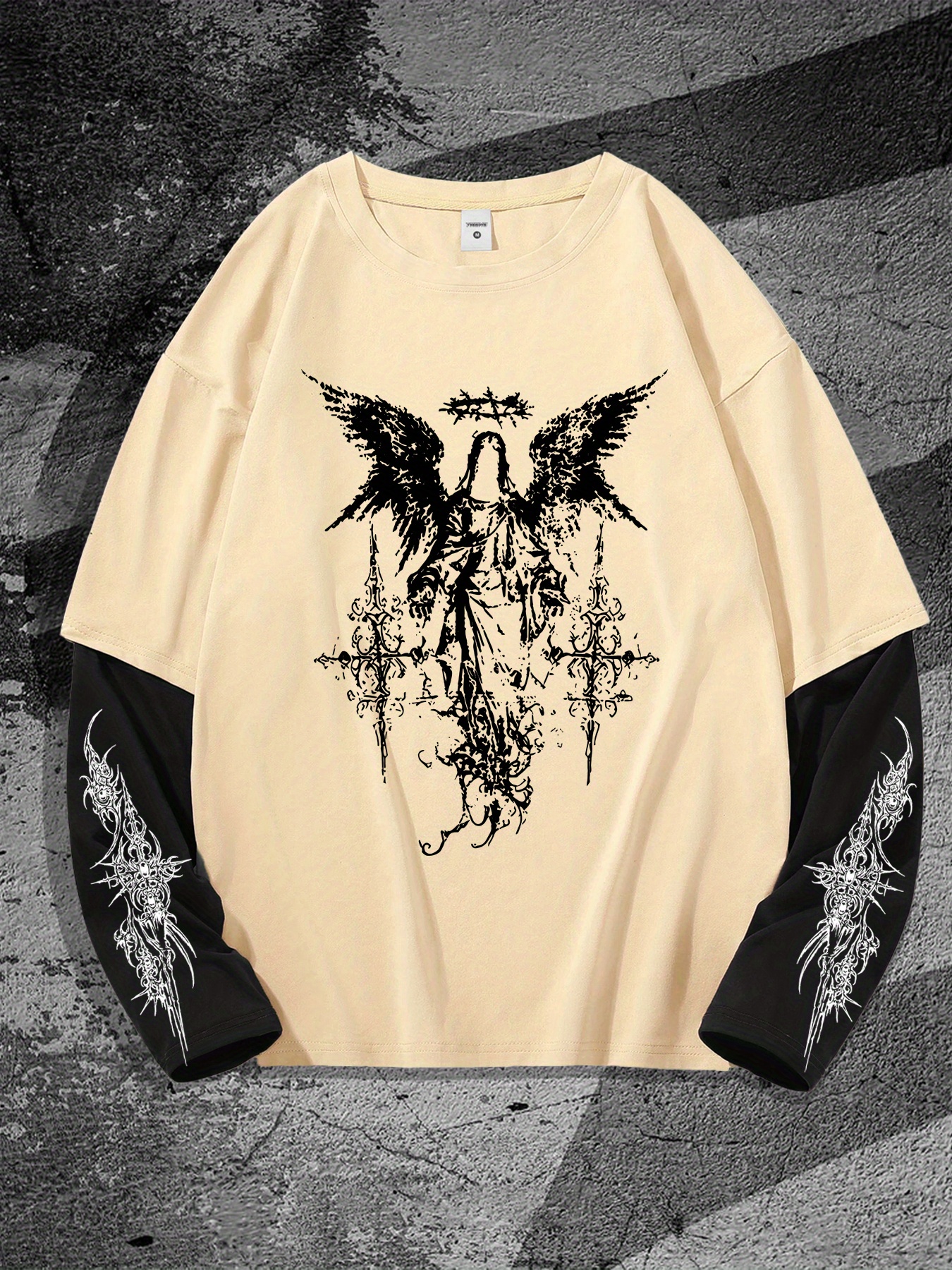 New men's long-sleeved T-shirt - Men'S Fashion T Shirts ulasan dan harga