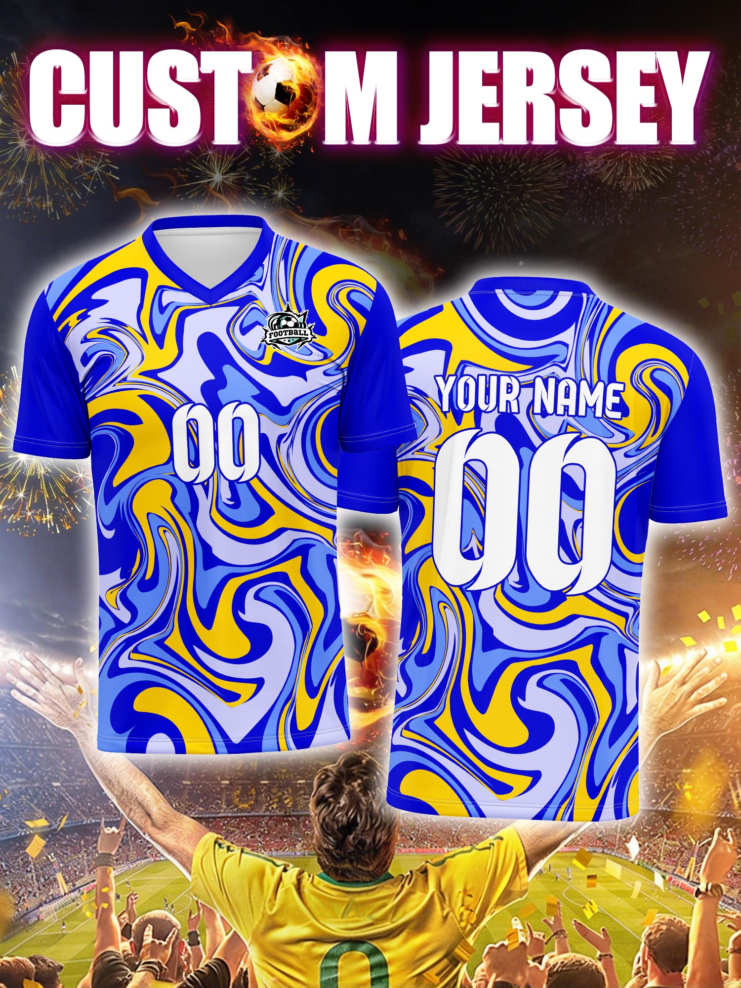 Custom Soccer Jersey With Cust - Mens Fashion Modern ulasan dan harga