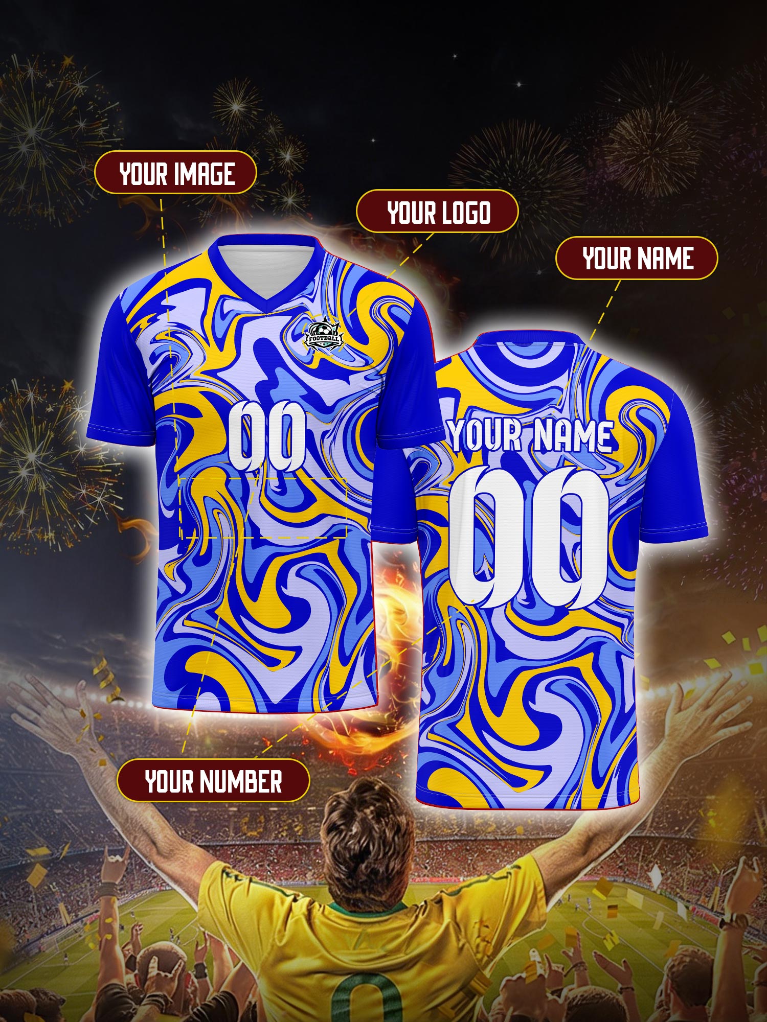 Custom Soccer Jersey With Cust - Mens Fashion Modern ulasan dan harga