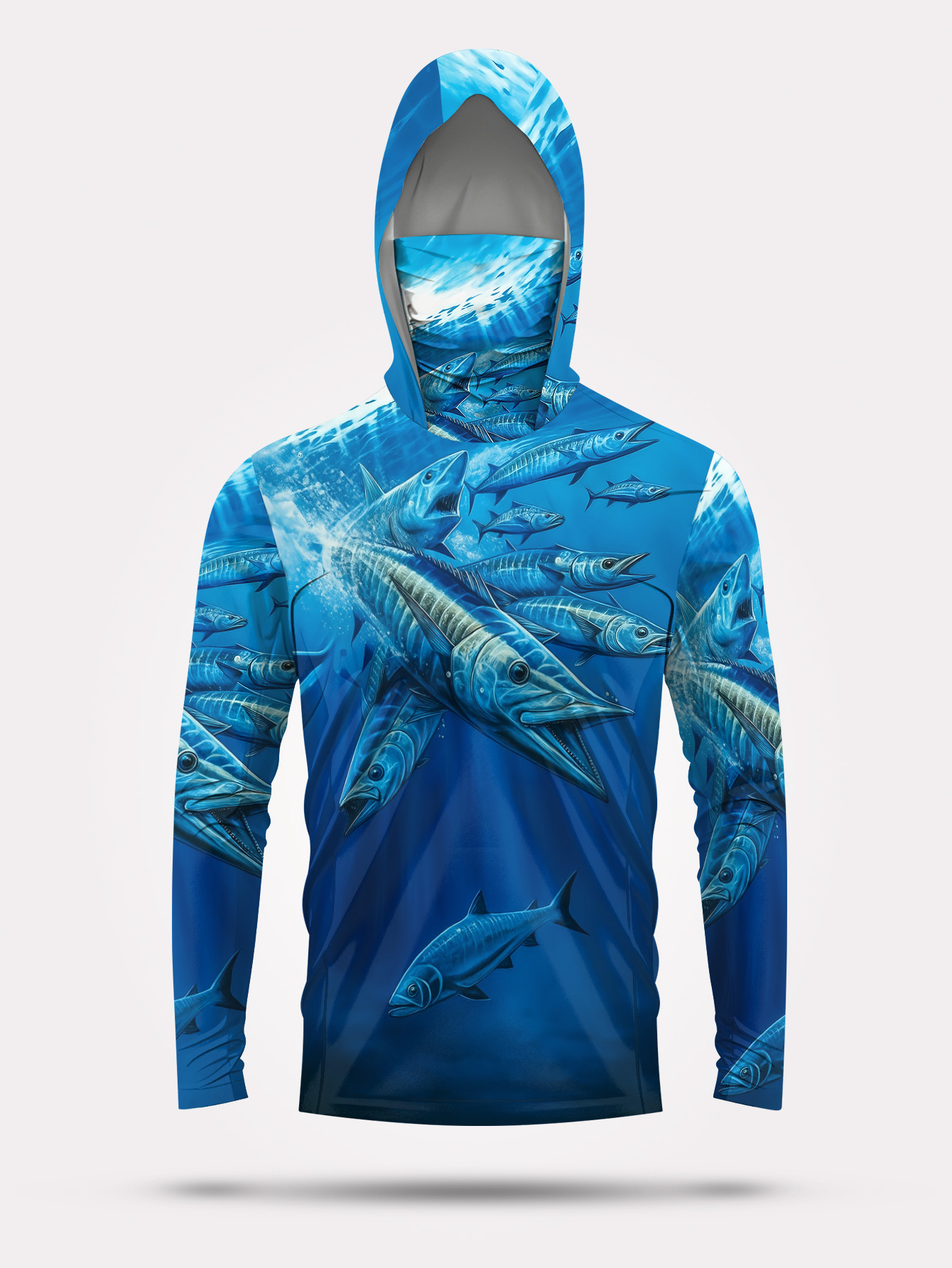 Men Hood Fishing Shirt long sl - Men'S Fashion T Shirts ulasan dan harga