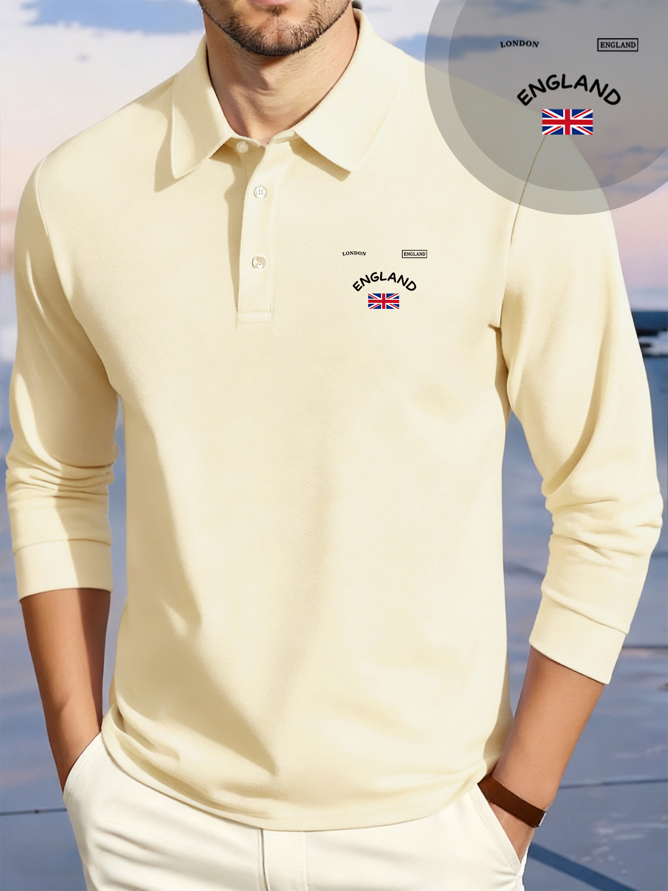 London England Flag Printing M - Mens Fashion Dress Shirts ulasan dan harga