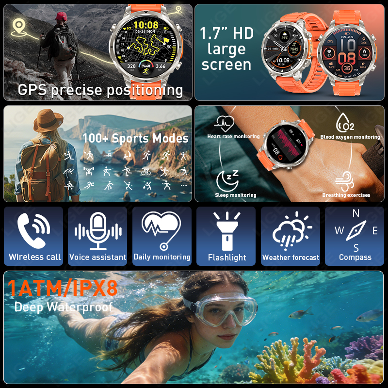LIGE 2026 New Men Military GPS - Men'S Fashion Week 2026 ulasan dan harga