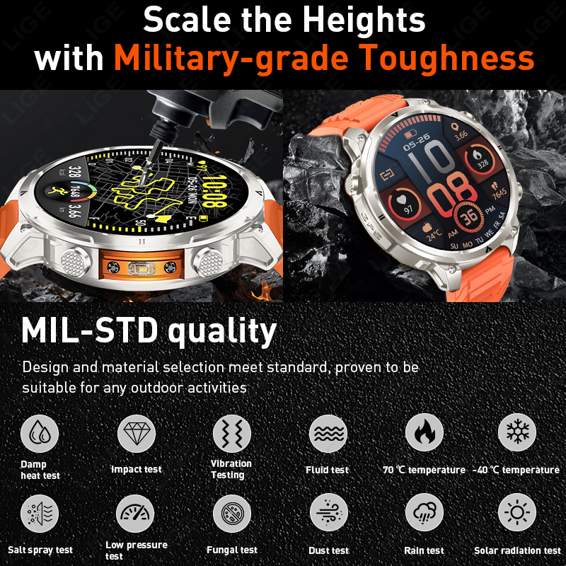 LIGE 2026 New Men Military GPS - Men'S Fashion Week 2026 ulasan dan harga